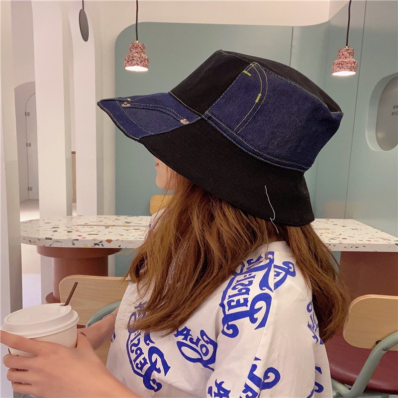 牛仔口袋拼接渔夫帽时尚潮牌百搭渔夫帽详情图7