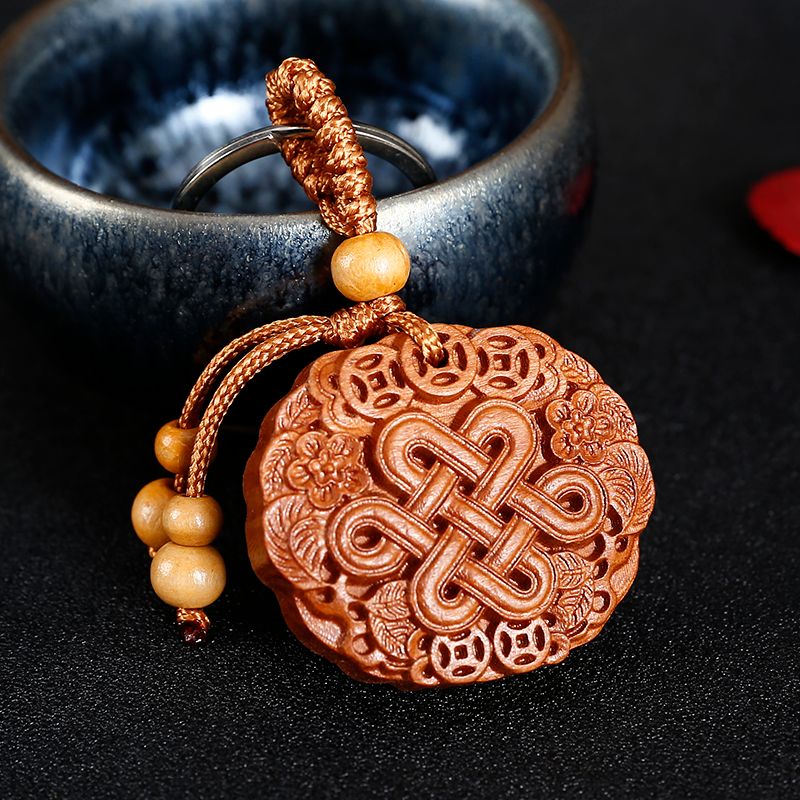 Flat keychain Chinese knot