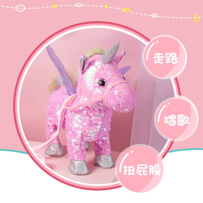 لعبة أطفال من طراز Jinxin Sinxin Line، وهي لعبة أطفال محملة بخيوط من وحيد القرن الممدودة بالحبل من طراز Peyue Marke، وهي لعبة محملة بأطفال من طراز Lugine، details Picture