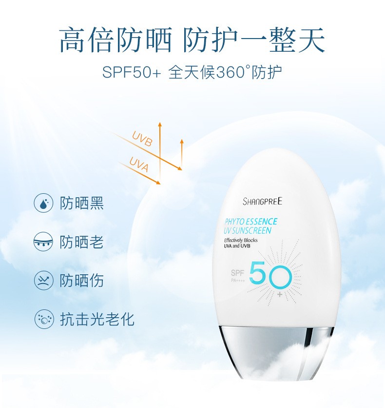 韩国SHANGPREE香蒲丽保湿焕采脸部防紫外线隔离防晒霜60ml（SPF50）详情图3