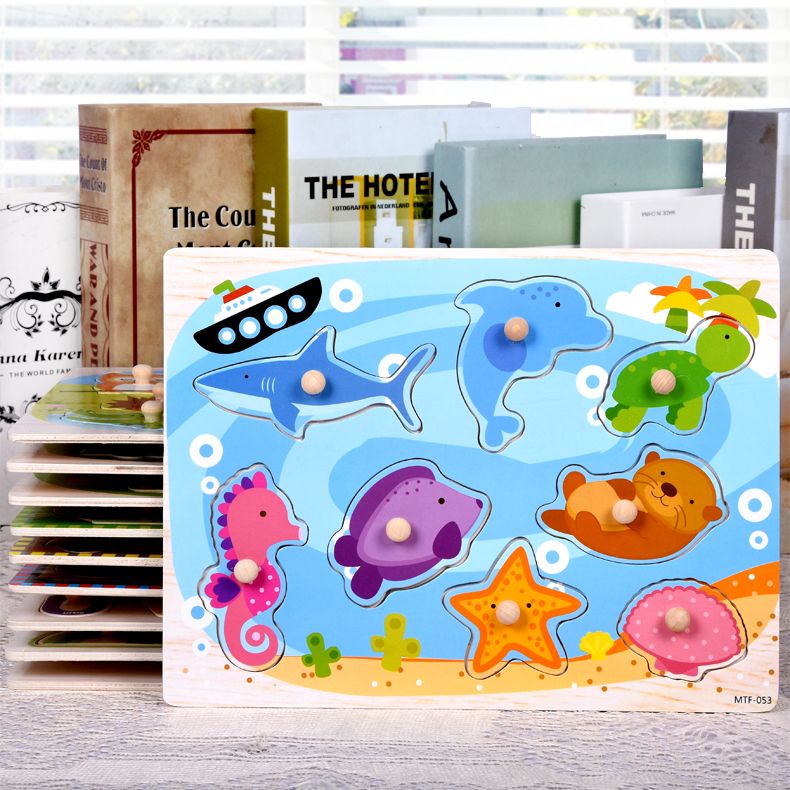 Wooden toys, educational jigsaw puzzles, early education, cognitive logical thinking ability cultivation, helping babies learn to order clearly and systematically, letter and number tools, and jigsaw puzzle toys