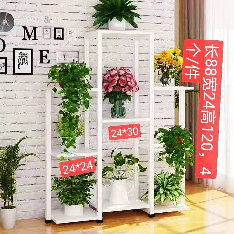 吕字家具-欧式花架阳台铁艺室内客厅落地式多层简易绿萝吊兰多肉办公室架子详情2