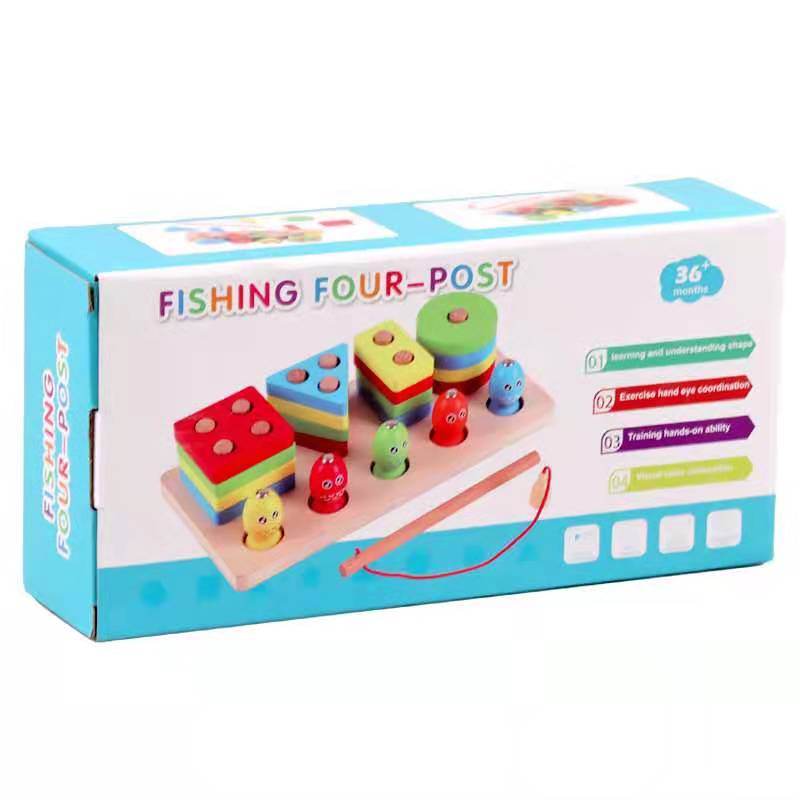 Early education wooden children's jigsaw puzzle for boys and girls, three-dimensional jigsaw puzzle shape matching volume details Picture