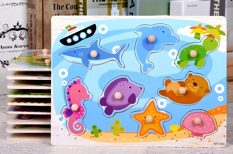 Wooden toys, educational jigsaw puzzles, early education, cognitive logical thinking ability cultivation, helping babies learn to order clearly and systematically, letter and number tools, and jigsaw puzzle toys pic 1
