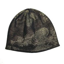 印花羊绒针织时装套帽
