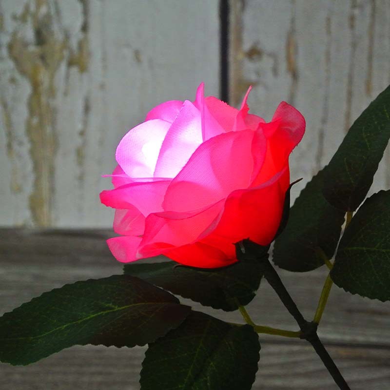 迷你小花束母亲节礼物礼盒礼品 浪漫LED七彩玫瑰花永生花居家装饰详情图2