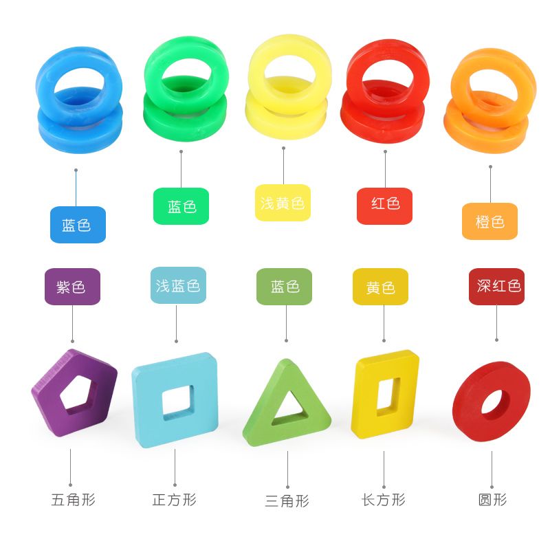 This is a newly designed and crafted wooden toy, a donut number column game, an educational and educational game for parents and children Item Picture