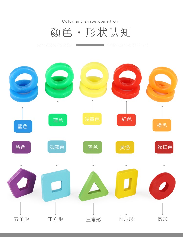 This is a newly designed and crafted wooden toy, a donut number column game, an educational and educational game for parents and children pic 10