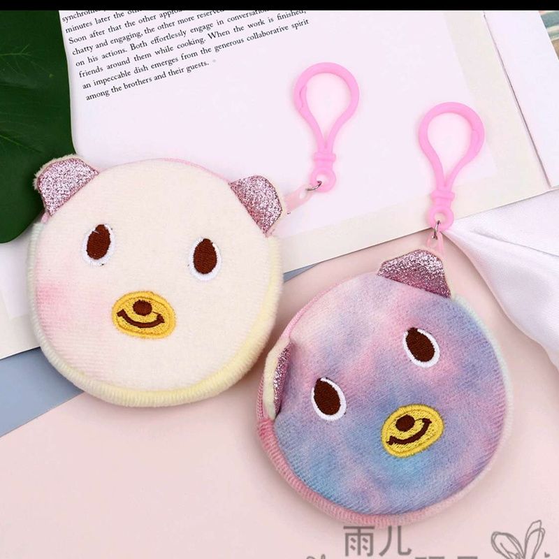 毛绒玩具零钱包儿童钱包卡通刺绣零钱包扎染钱包细节图