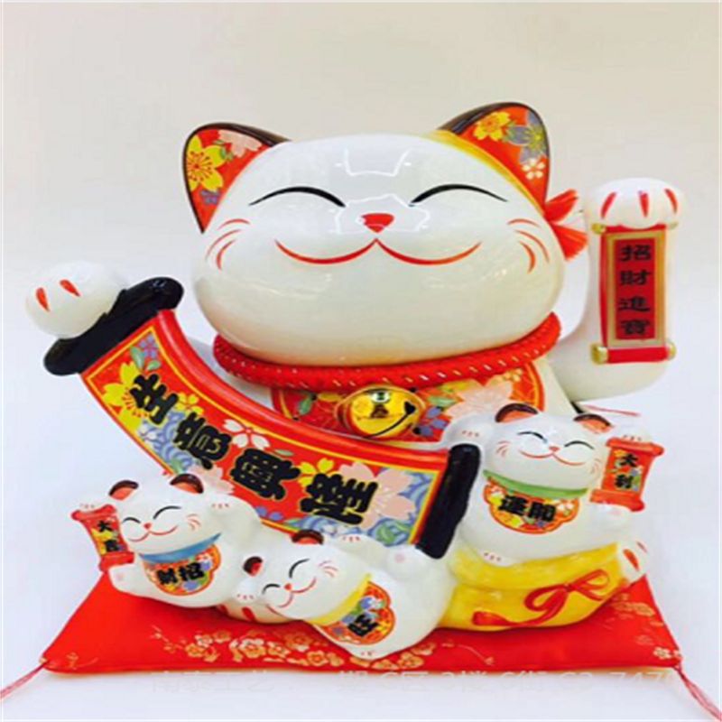 Nantai electric shake hand shake hand cat white porcelain