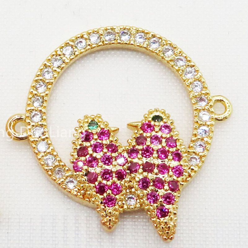 微镶铜饰品双鸟