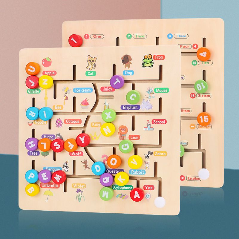 Children's wooden jigsaw puzzles, numbers, letters, positioning cognition, hand-held boards, early education wooden toys, baby jigsaw puzzles Application Scenario