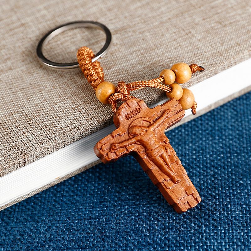 Three-dimensional keychain cross