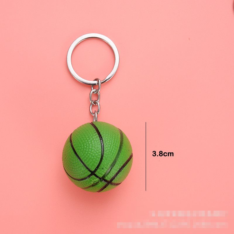 PU篮球钥匙扣钥匙圈3.8CM篮球锁匙扣批发产品图