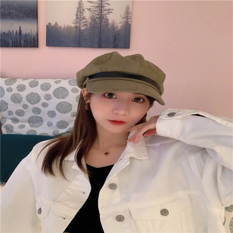 Octagonal cap, women's cap, Korean-style baseball cap, breathable and sunshade, versatile Japanese style new style detail image 2