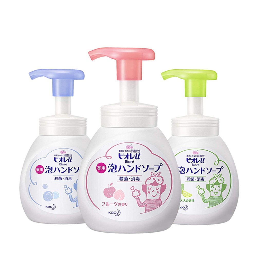 Kao Biore Hand Sanitizer 250ml Citrus (Green)/UnScented (Blue)/Fruity (Powder) detail image 1