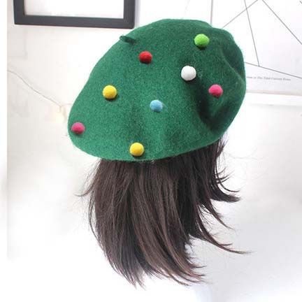 Parent-child wool felt colored ball Bailey children's hats, soft-brimmed cartoon fisherman hats, children's hats available in various sizes