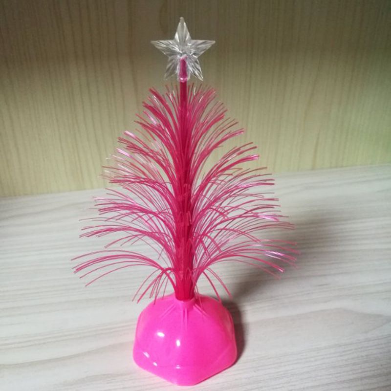 Colorful Fiber Optic Christmas Tree Mini LED Flash Christmas Tree Birthday gift small Christmas tree