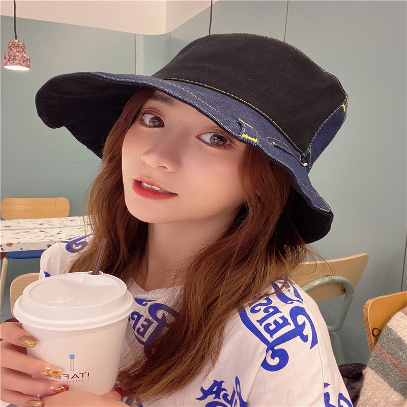 牛仔口袋拼接渔夫帽时尚潮牌百搭渔夫帽详情图6