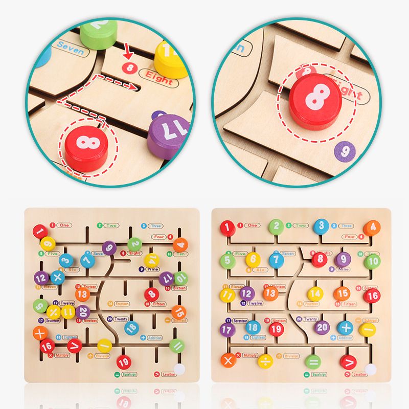 Children's wooden jigsaw puzzles, numbers, letters, positioning cognition, hand-held boards, early education wooden toys, baby jigsaw puzzles Specification image