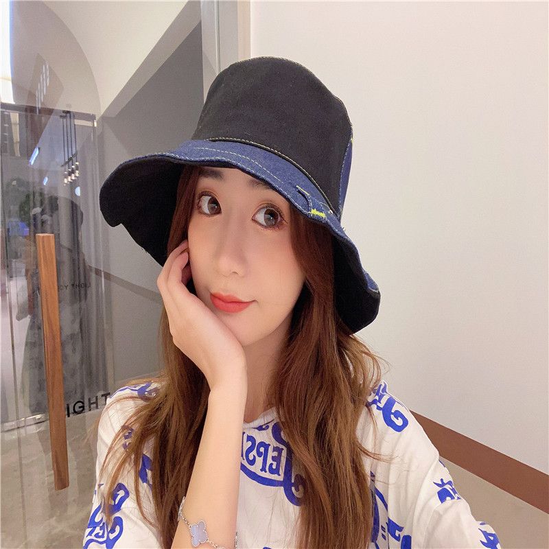 牛仔口袋拼接渔夫帽时尚潮牌百搭渔夫帽产品图