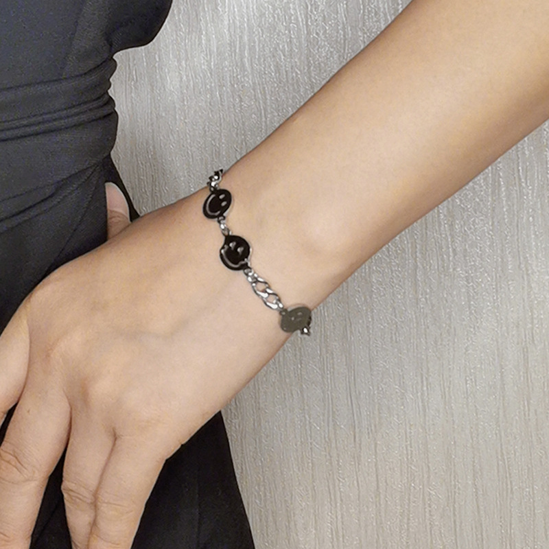 New alloy jewelry bracelet, European and American hip-hop trend, ins bracelet, women's niche design sense, light luxury couple jewelry, 1350 Item Picture