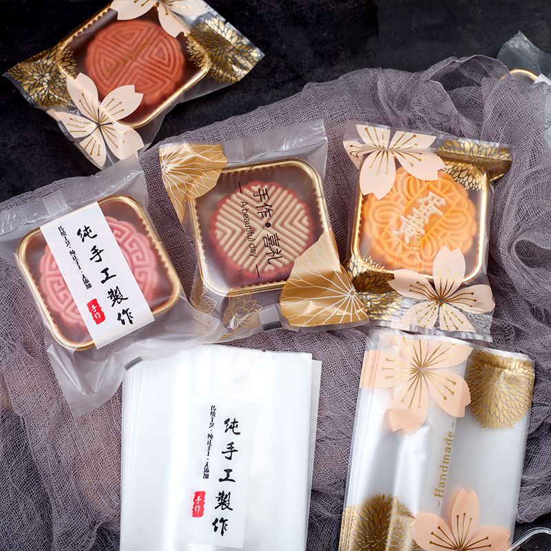 Wholesale of 2021 new Mid-Autumn Festival mooncake packaging bags, frosted transparent cookie machine-sealed bags and self-sealing packaging bags Application Scenario