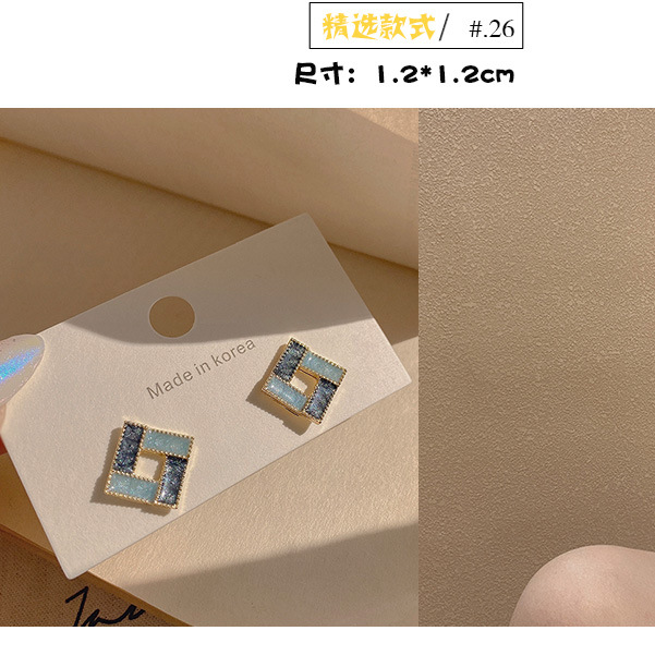 新款耳钉 简约女小清新ins耳环个性珍珠耳饰 韩国6589