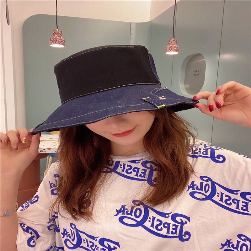 牛仔口袋拼接渔夫帽时尚潮牌百搭渔夫帽详情图5