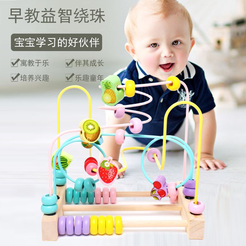 Fruit Beading is an educational and educational toy with bright colors. It helps babies recognize colors and is beneficial for their ability to observe things and identify the geometric patterns of fruits
