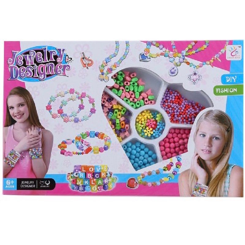 SH077030儿童diy手工串珠套盒 女孩手链项链材料益智玩具厂家热销图