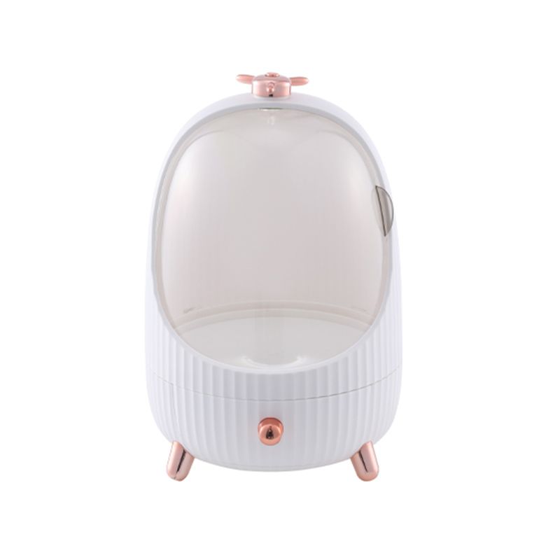 Desktop cosmetics storage box, household dust-proof desktop makeup brush, makeup and skin care products, dressing table with light, organizing rack Item Picture