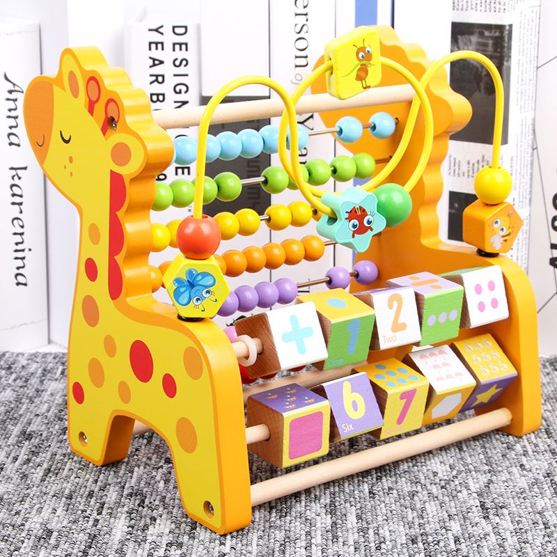 Rich in colors and highly entertaining, it can exercise babies' color recognition and visual ability, cultivate logical thinking ability, and train early education enlightenment. It is made of high-quality materials and features a multi-functional calculation beading frame