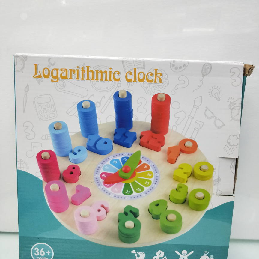 木制形状套柱闹钟