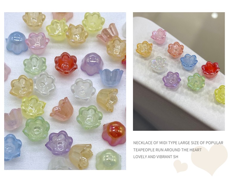 果冻镀彩ab小风铃花 diy手工制作古风发簪发夹配件详情图5