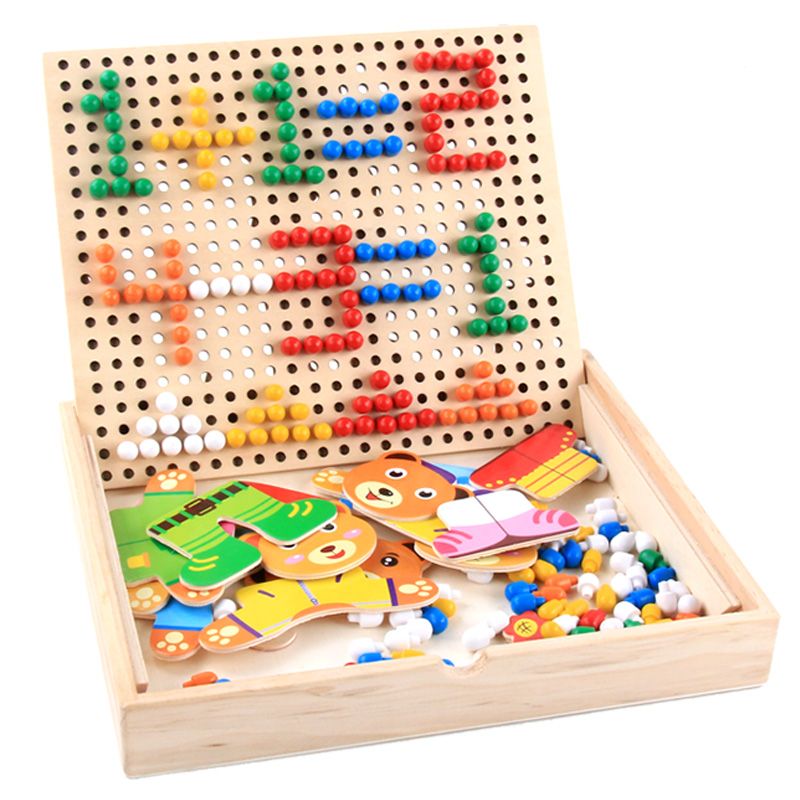 Rich in colors and highly entertaining, it can cultivate visual ability, logical thinking ability, exercise early education enlightenment training, parent-child activities, competitions, games, digital sheet clocks, mushroom nail combinations Application Scenario