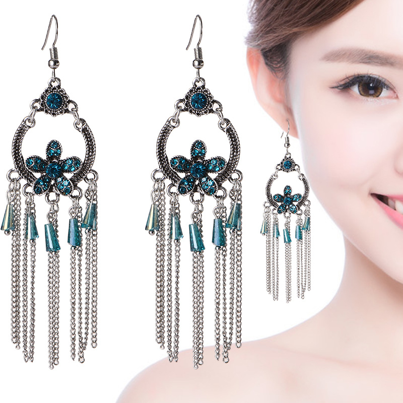 Fashionable, versatile, stylish, simple and elegant Chinese ancient-style earrings 66 Ya Xin for ladies