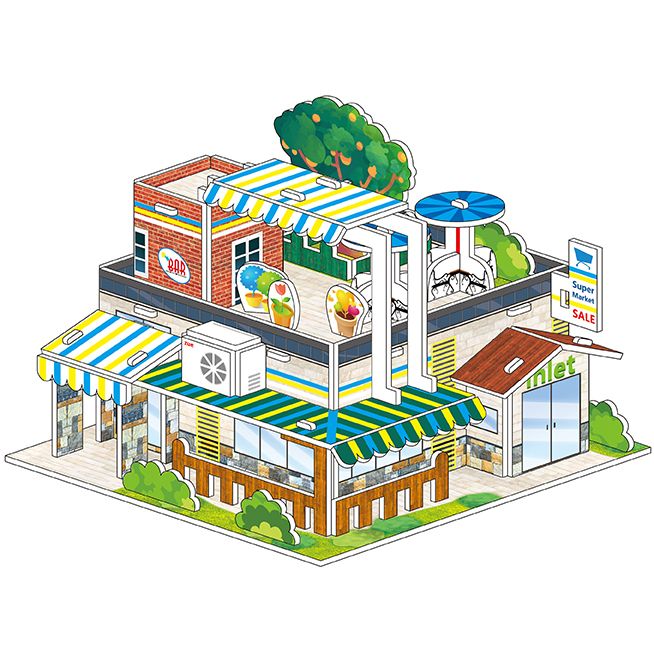 3D立体拼图纸模型建筑轮儿童益智玩具手工diy制作09