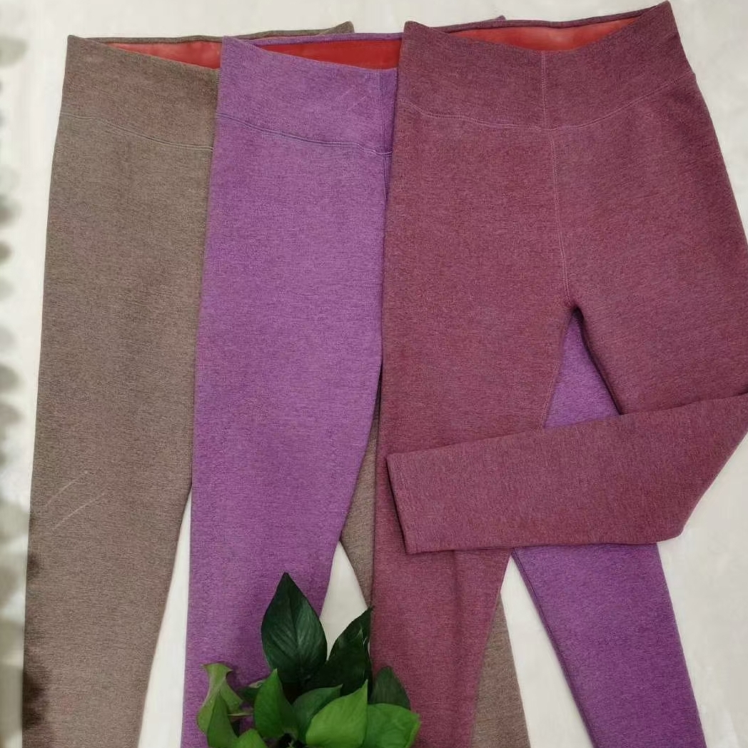 Silk Dan Shield 988 Women Fashion Striped Leggings Warm Pants Skin Friendly Comfortable Breathable Long Johns