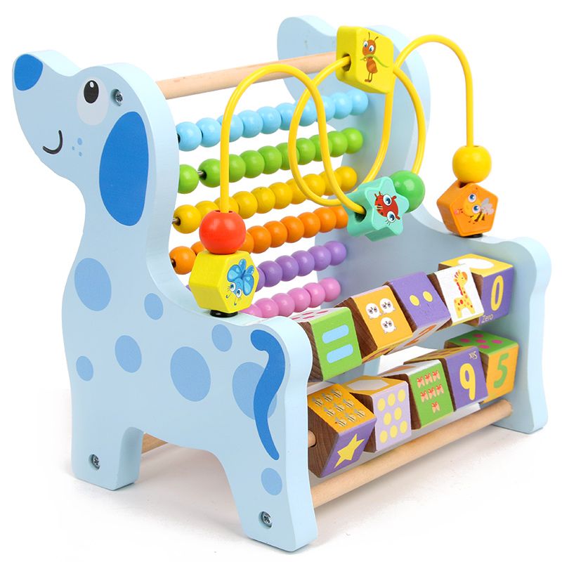 Rich in colors and highly entertaining, it can exercise babies' color recognition and visual ability, cultivate logical thinking ability, and train early education enlightenment. It is made of high-quality materials and features a multi-functional calculation beading frame Item Picture