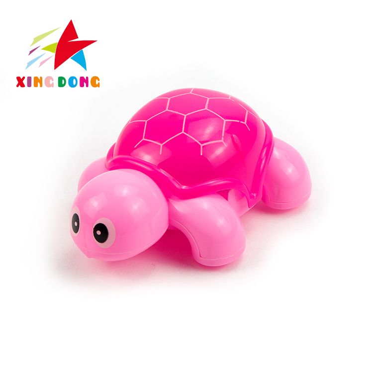 儿童玩具 实色拉线小乌龟 带灯光响铃 拉线玩具 
