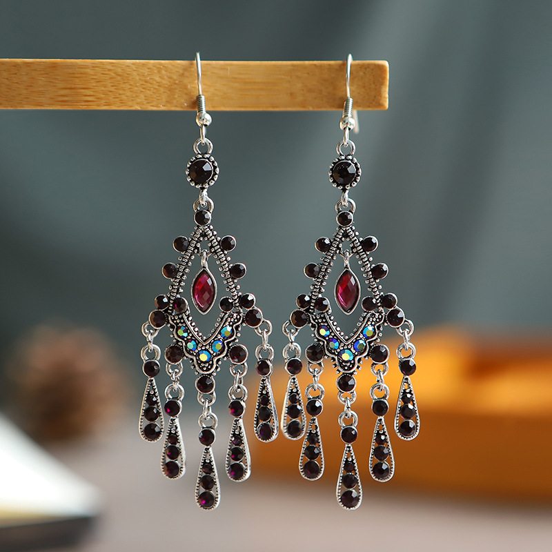 Fashionable, versatile, stylish and simple women's earrings, Chinese ancient style and ethnic style earrings, 66 elegant and new details Picture