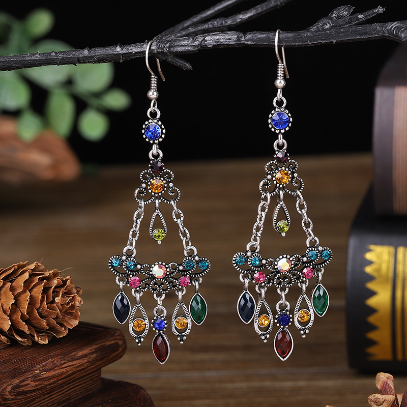 Korean style fashionable and versatile ethnic style trendy earrings 66 Ya Xin