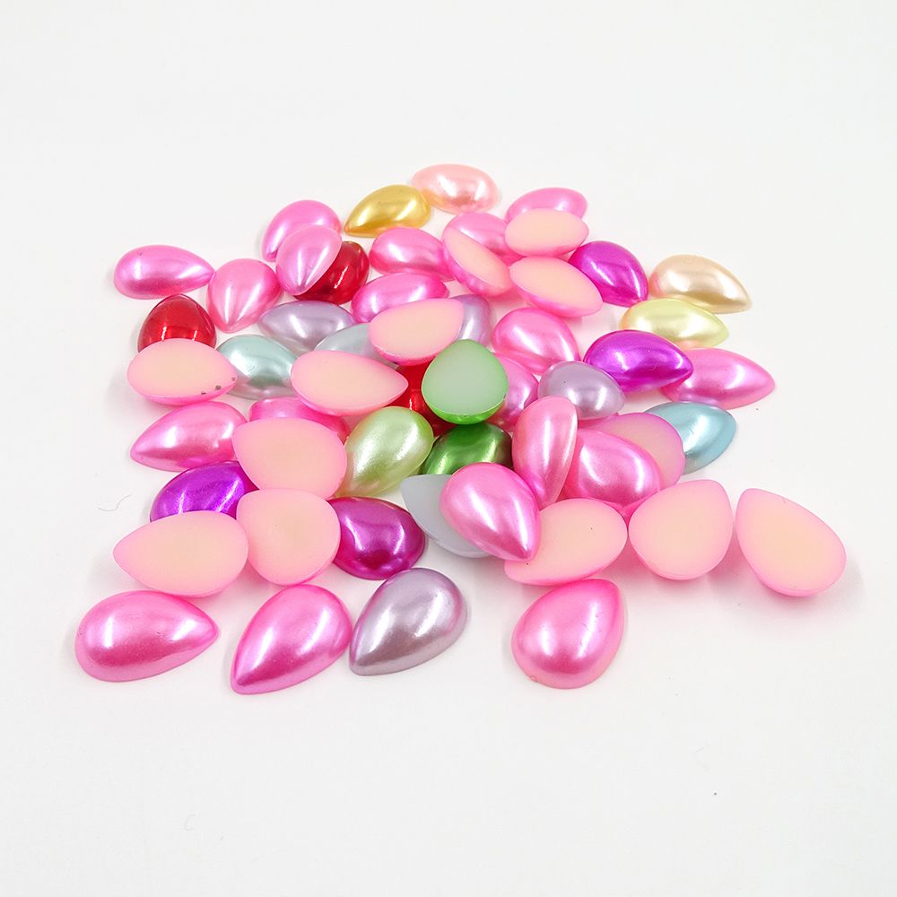 7*12 flat-bottomed water droplets, 2000 pieces per pack of ABS imitation pearls