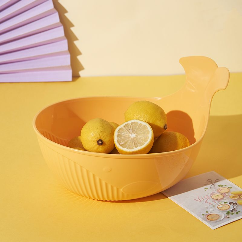 Wholesale plastic creative whale fruit plates, living room and home draining storage plates, sugar-free dried fruit plates in stock Item Picture