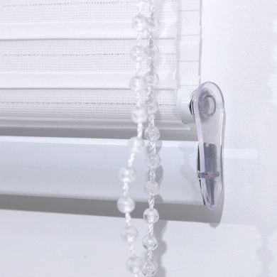 Manufacturers wholesale office home shade breathable curtain pull bead lift thickened double seven-fold soft gauze curtain details Picture