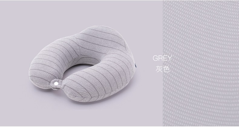 亚马逊旅行收纳飞机枕新款u型枕 记忆棉条纹创意颈枕详情图1