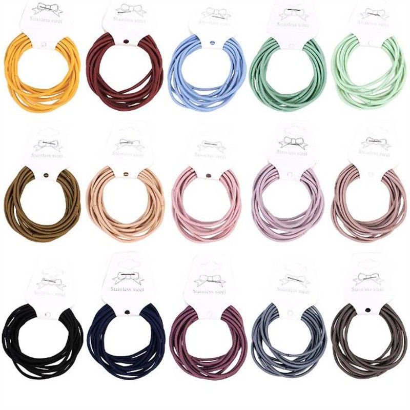 Tie Hair Band Wool Towel Circle Thin Scrunchie Base Head Rope Specification drawing