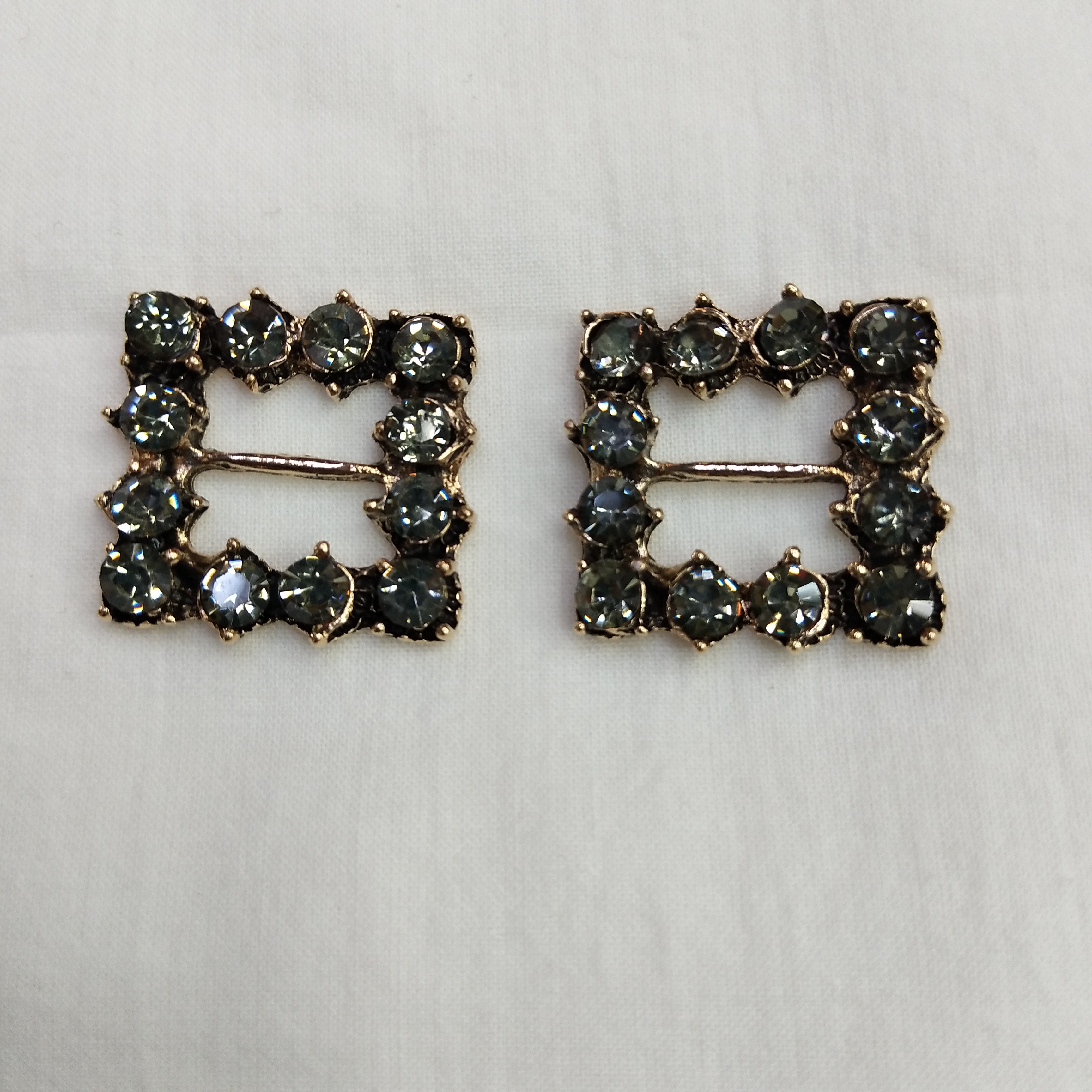 DIY handcrafted jewelry accessories: Alloy, simple single oil-dripping cartoon pendant, decorative earrings (100ps/ pack), square buttons with rhinestones detail image 5