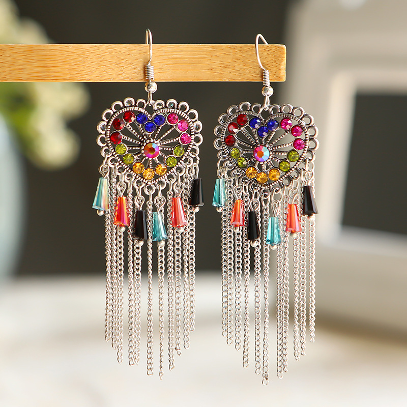 Bohemian style earrings, Korean style, fashionable and stylish, versatile and best-selling women's earrings 66 Ya Xin, new trend Application Scenario